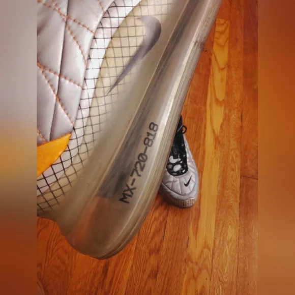 Nike Air Max Metallic Silver and Black Sneakers - Picture 3 of 4